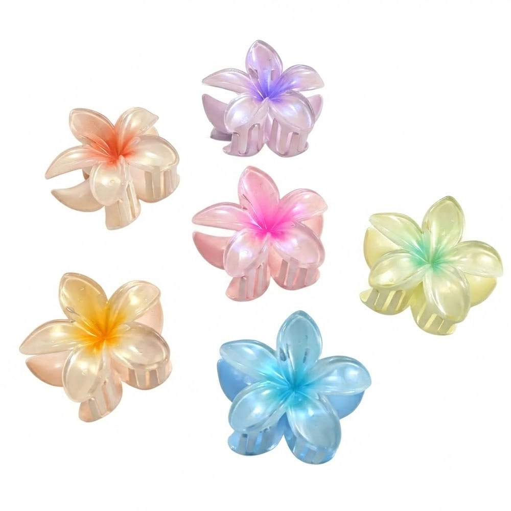1 6Pcs Pearl Flower Hair Claw Clips for Women - Image 1