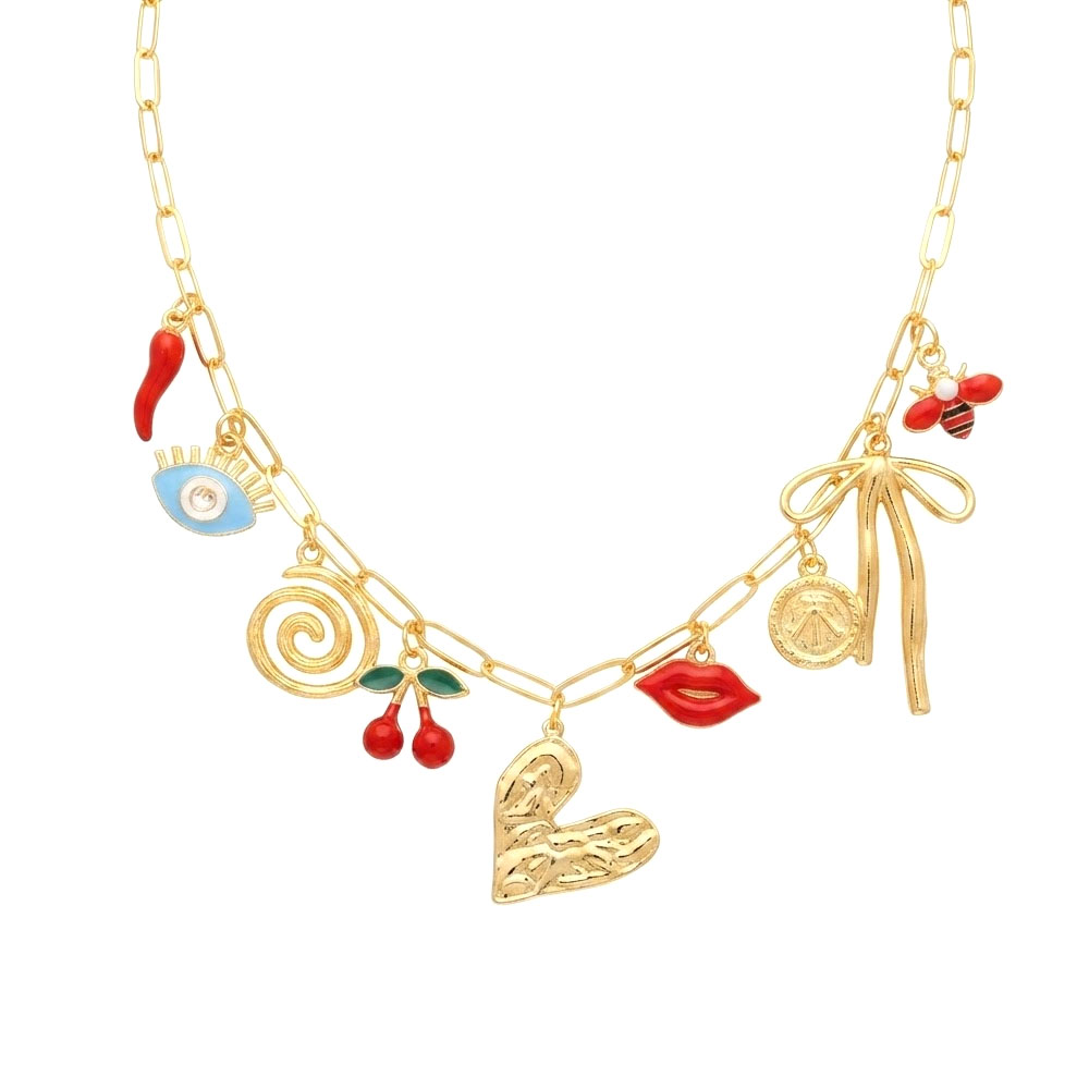 1 1PCS Artistic Heart Lip Pendant Necklace - Image 1