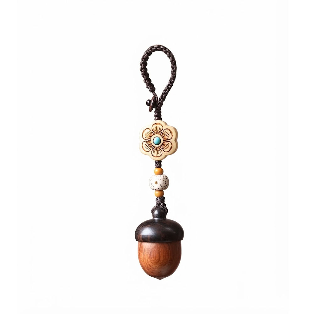 1 1PCS Tanshu wooden car keychain pendant - Image 1