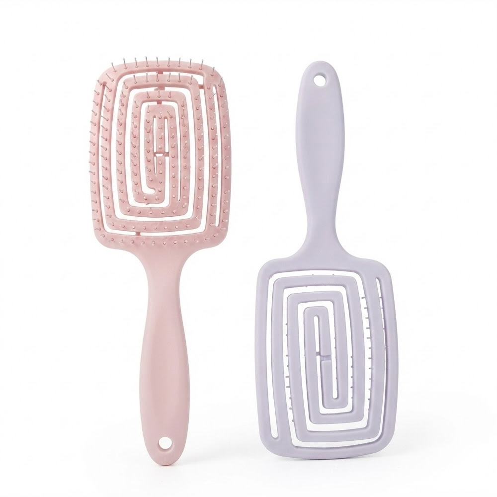 2 1PCS Large-sized curved and fluffy hairbrush - Image 1