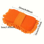 1PCS Ultra-absorbent microfiber sponge for car washing, scratch-free, suitable for cars, trucks, and motorcycles - Image 9