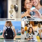 6 PCS/2 PCS Optional sports key chain set-football/basketball/volleyball/Rugby/tennis/racing pendant, suitable for bags and wallets, durable alloy accessories, suitable for fans (black/Silver) - Image 4