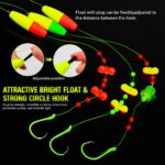 1PCS Luminous rotating fishing hook set: fluorescent design with ring beads, flexible adjustment of Hook spacing, strong penetration to lock the fish, fishing efficiency directly full! - Image 3