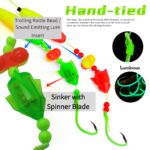 1PCS Luminous rotating fishing hook set: fluorescent design with ring beads, flexible adjustment of Hook spacing, strong penetration to lock the fish, fishing efficiency directly full! - Image 4