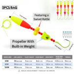 1PCS Luminous rotating fishing hook set: fluorescent design with ring beads, flexible adjustment of Hook spacing, strong penetration to lock the fish, fishing efficiency directly full! - Image 5