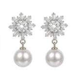 1PCS Zircon pearl earrings - Image 6