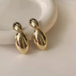 1PCS Metal oval earrings - Image 7