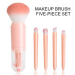 Four-in-One Portable Makeup Brush Set - Stretchable Travel Version - Lip Brush, Eyeshadow Brush, Highlighter Brush, Cheek Brush, All-in-One - Image 2