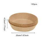 100PCS Non-stick air fryer pad - Oil-resistant and heat-resistant, a must-have kitchen item - Image 12