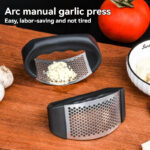 1PCS Stainless steel garlic press, manual garlic press