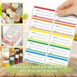 100PCS Removable waterproof label stickers, designed for frozen food - highly suitable for organizing addresses, offices and households, storage boxes, moving, folders