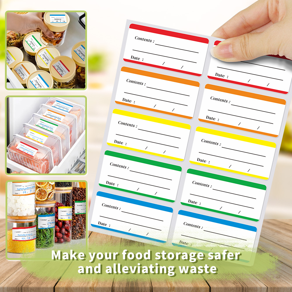 O1CN01cFQkRA1qinEpYX2Jg_!!2215463755530-0-cib 100PCS Removable waterproof label stickers, designed for frozen food - highly suitable for organizing addresses, offices and households, storage boxes, moving, folders - Image 1