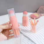 Four-in-One Portable Makeup Brush Set - Stretchable Travel Version - Lip Brush, Eyeshadow Brush, Highlighter Brush, Cheek Brush, All-in-One - Image 5