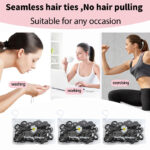400PCS Sweet multi-functional towel ring, hair band, multi-functional headpiece, women's styling hair accessory, fashionable and simple hair string accessory, a gift for her - Image 4