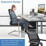 3PCS Mesh arch-shaped chair with breathable backrest, ideal for office, home, study, meeting rooms, and guest use - Image 10