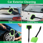 1PCS Multi-scenario cleaning brush - suitable for car interiors, home gaps. Made of green plush fabric with strong adhesion. Long handle can reach hard-to-reach areas. One brush can handle multiple cleaning scenarios. Practical and efficient! - Image 4