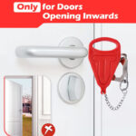 1PCS Portable security door stopper  Household anti-theft door latch  Travel hotel room door locking safety device - Image 2