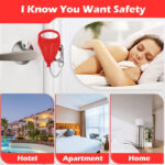 1PCS Portable security door stopper  Household anti-theft door latch  Travel hotel room door locking safety device - Image 4