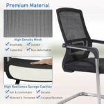 3PCS Mesh arch-shaped chair with breathable backrest, ideal for office, home, study, meeting rooms, and guest use - Image 8