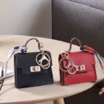 1PCS Mini bag key chain silk scarf strap metal buckle design niche advanced sense hanging accessories - Image 6