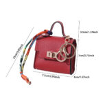 1PCS Mini bag key chain silk scarf strap metal buckle design niche advanced sense hanging accessories - Image 9