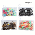 400PCS Sweet multi-functional towel ring, hair band, multi-functional headpiece, women's styling hair accessory, fashionable and simple hair string accessory, a gift for her