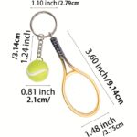 6 PCS/2 PCS Optional sports key chain set-football/basketball/volleyball/Rugby/tennis/racing pendant, suitable for bags and wallets, durable alloy accessories, suitable for fans (black/Silver) - Image 9