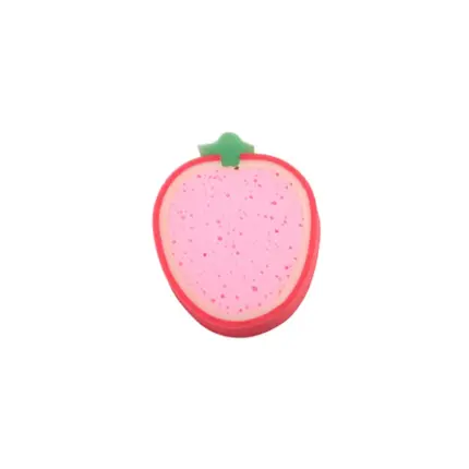 Cute strawberry shaped porous sponge for kitchen cleaning, bathroom washing and baby bathing