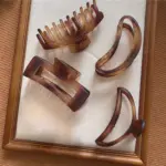 4PCS Matte Brown Frosted Shark Hair Clips Set - Image 2