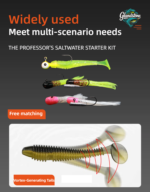 1PCS Fishing set: 3D eye hook imitation squid pipe hook spiral T-tail, professional configuration, helps you easily "catch" old hands, start a new fishing experience - Image 6