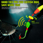 1PCS Luminous rotating fishing hook set: fluorescent design with ring beads, flexible adjustment of Hook spacing, strong penetration to lock the fish, fishing efficiency directly full! - Image 6