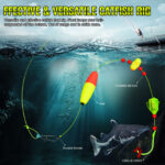 1PCS Luminous rotating fishing hook set: fluorescent design with ring beads, flexible adjustment of Hook spacing, strong penetration to lock the fish, fishing efficiency directly full! - Image 7