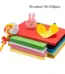 Stacked multi-color double-sided origami paper pack with finished folded paper artworks, 10 colors total 100 sheets for handmade folding crafts