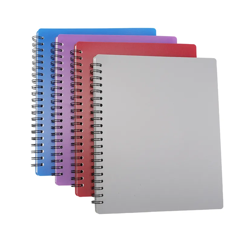 Plain Hardcover Wire Bound Notebooks, Multicolor Writing Notepad for Students Daily Use Multicolor plastic cover spiral notebooks, blank plain coil writing journals for school office daily note taking