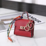 1PCS Mini bag key chain silk scarf strap metal buckle design niche advanced sense hanging accessories - Image 8