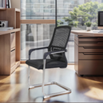 3PCS Mesh arch-shaped chair with breathable backrest, ideal for office, home, study, meeting rooms, and guest use - Image 2