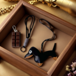 Cool sausage dog pendant, niche design hanging accessories, key chain accessories