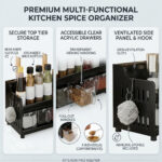 Counter Spice Holder with Knife & Tool Hooks - Image 8