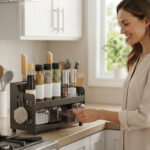 Multifunctional Kitchen Spice Rack with Knife Holder - Image 2