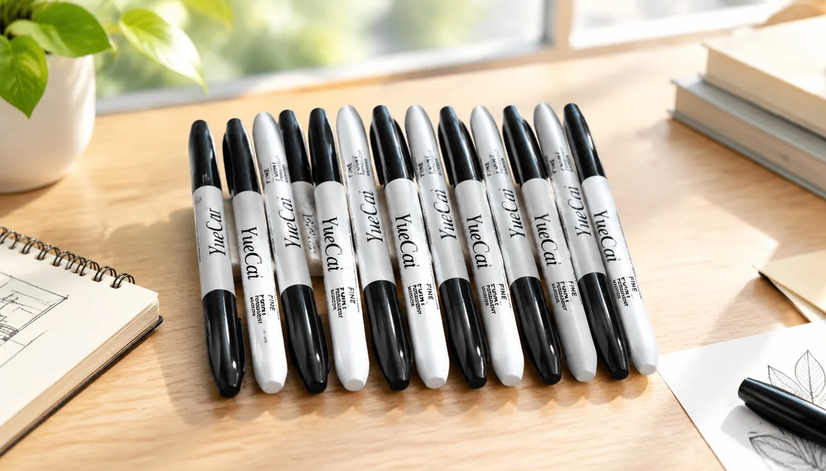 black fine point permanent markers