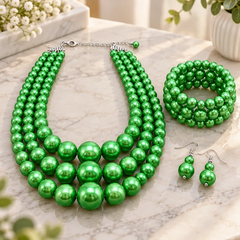 Material & build quality benchmark: How can you style green pearl jewelry for holiday parties?